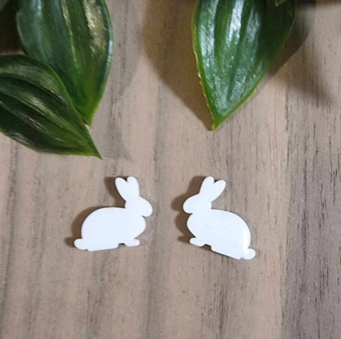 Acrylic Earring Stud - Bunny  (10 pack)