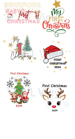 365 First Christmas Milestone Disks  Sublimation Prints