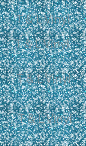 382 Blue Snowflake  Blank Sublimation Prints