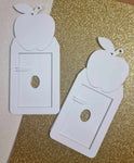 Gift card holder with pull away apple ornament