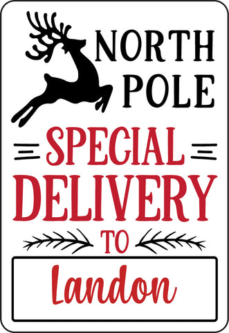 North Pole Sticker (4) - ADD NAME TO NOTES