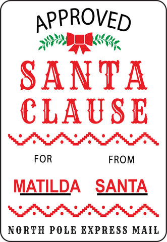 Santa Clause Sticker (3) - ADD NAME TO NOTES