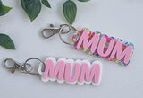 Mum Keyring comes with a white background