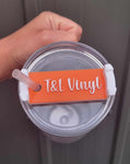 Personalised Acrylic Name Tag For 40oz Tumbler - ADD NAME TO NOTES