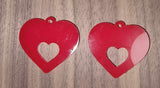 Valentines Day Acrylic Earrings - Heart in Heart out