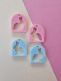 Easter Acrylic Earrings - Arch bunny cut out