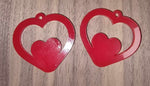 Valentines Day Acrylic Earrings - With Love