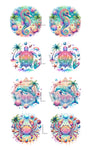 427 Mandala Pastel Ocean Wind Spinner  Sublimation Print