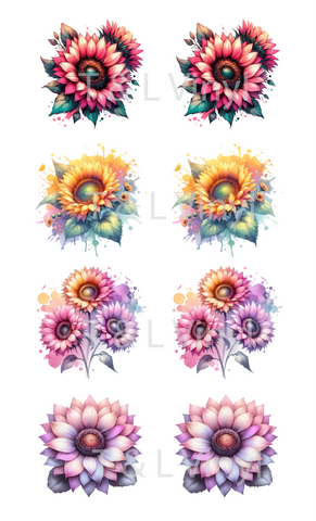 426 Sunflower Wind Spinner  Sublimation Print