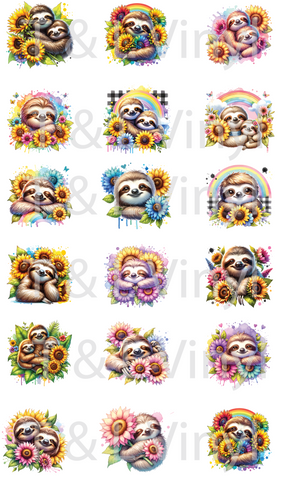 436 Sloth Keyring  Sublimation Prints