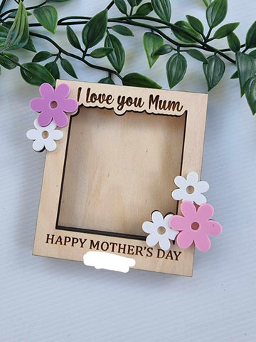Wooden Mother's Day Folder Picture Frame for Fridge