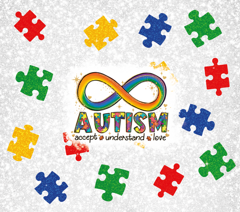 Autism Awareness puzzle 20 oz vinyl wrap (268)