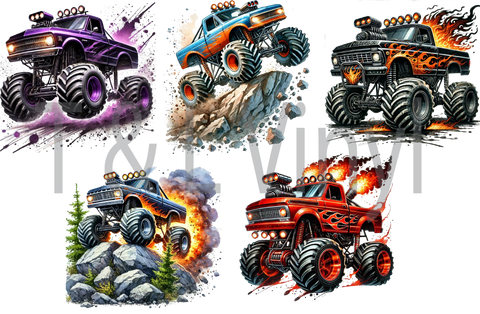 607 DTF Mini Trucks prints