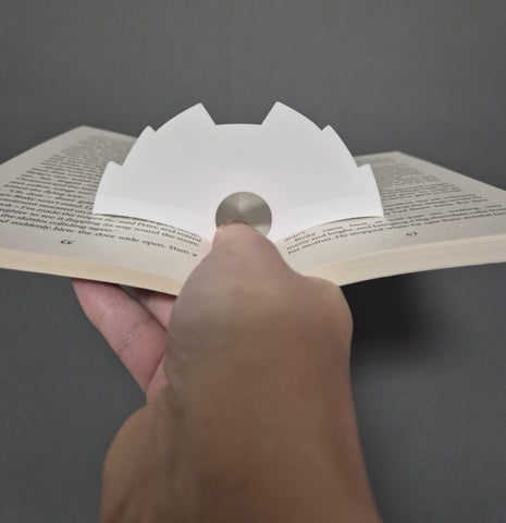 Book Holder 2 - White Acrylic