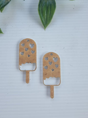Acrylic Earrings Ice Block