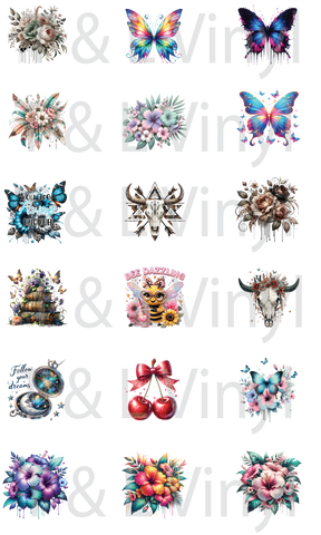 523 Random Keyring  Sublimation Print