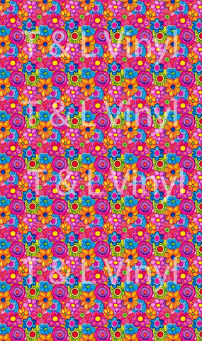 547 Groovy Flowers 2 Blank Sublimation Print