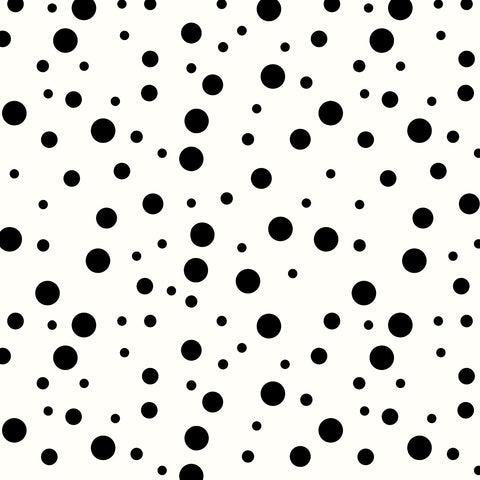 (115) Black and white dots Print 30cm x 30cm