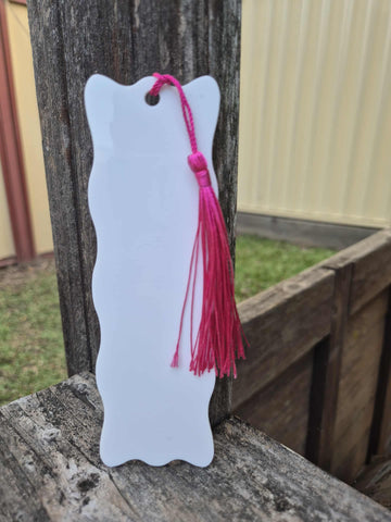 Wavy Acrylic Bookmark  with tassel