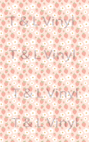 562 strawberry and white flowers Full Sublimation