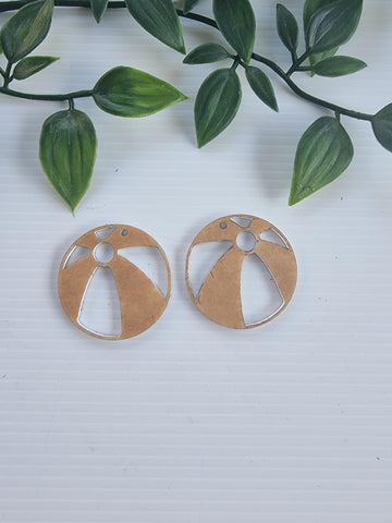 Acrylic Earrings Beach Ball