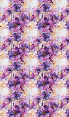 613 Purple Flowers Sublimation prints