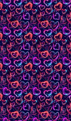 615 Neon Heart 2 Sublimation prints