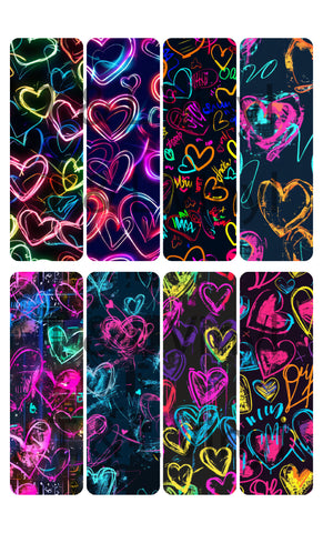 619 Bookmark Hearts Sublimation prints