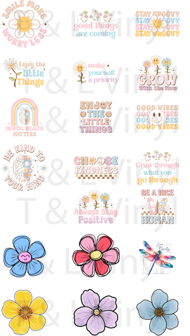 628 Positive vibes Sublimation prints