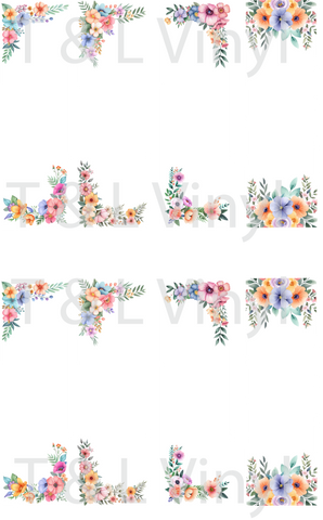 629 Floral Board Bookmark prints