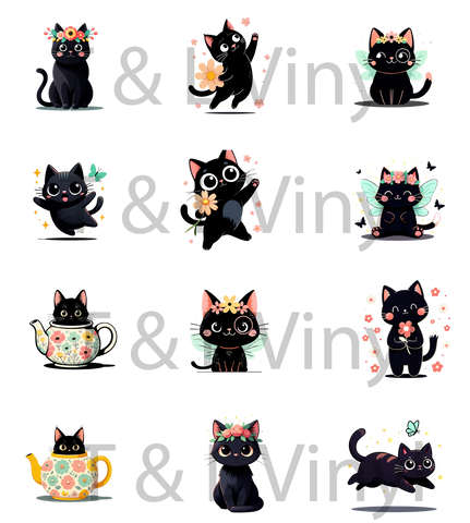 631 Cat Keyring prints