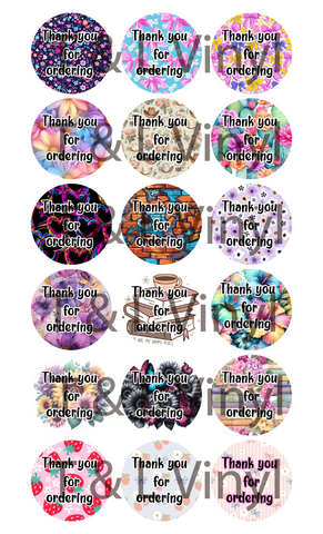 637 Thank you Keyring Sublimation prints