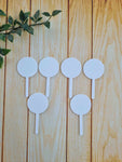 Cup Cake Toppers - Circle (Pack of 6)