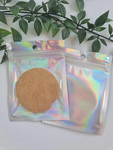 Holographic Resealable Mylar Bags  9cm by 12cm