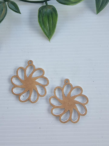Acrylic Earrings Flower 1