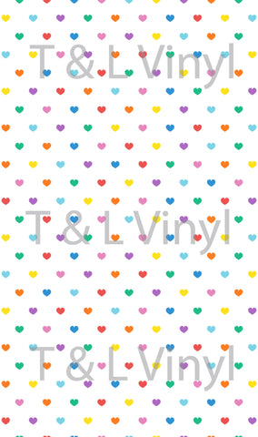 392 Rainbow tiny heart  Blank Sublimation Prints