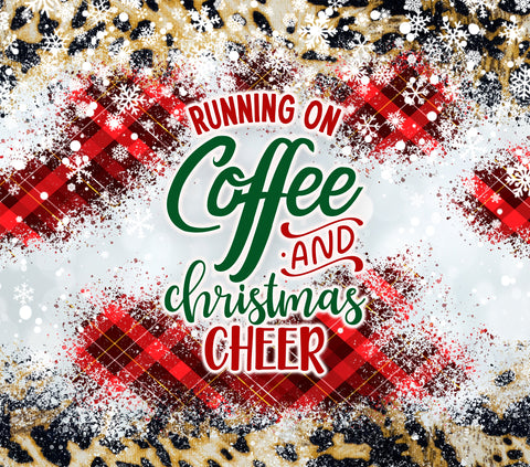 Running on coffee and Christmas Cheer 20oz Sublimation Wrap (93)