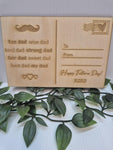 Engraved Wooden Postcard – Best Dad Word Art Edition
