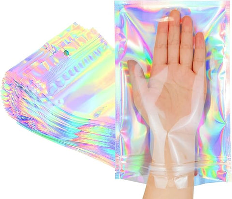 Holographic Resealable Mylar Bags extra large bags