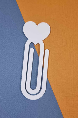 Jumbo Heart Acrylic Paper Clips 14cm by 4cm