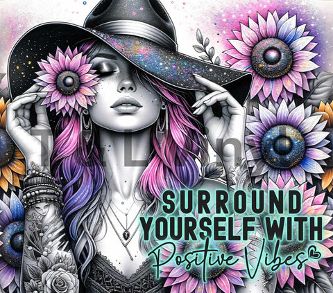 Surround yourself in positive vibes 20 oz vinyl wrap (322)