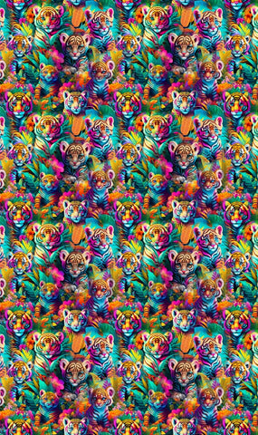 744 Rainbow Tiger Full Sublimation Print