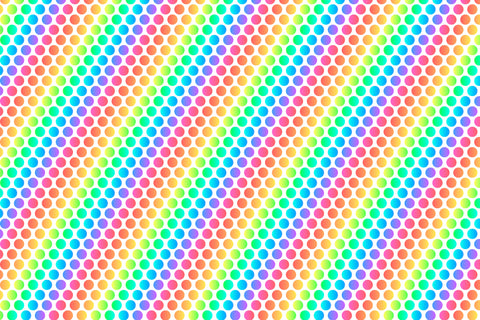 (21) Rainbow Dots  30cm x 30cm