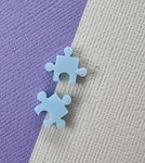 Acrylic Earring Studs - Small Puzzle piece (5 pair pack)