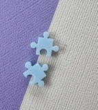 Acrylic Earring Studs - Small Puzzle piece (5 pair pack)