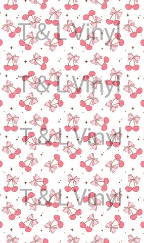 791 Bows and Cherries Full Sublimation Print
