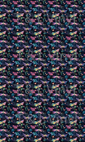 352 Dragonflies and flower Blank Sublimation Prints