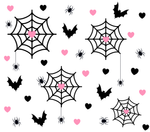 Pink Heart Spider Web 20 oz Sublimation wrap (100)