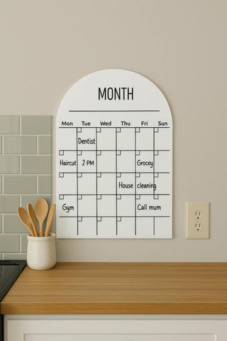 A3 Arch Month Calendar – Acrylic Engraved