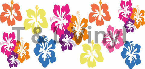 (8) Hawaiian Flowers 16oz Wrap